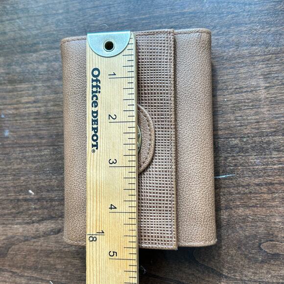 Vintage Rolfs brown leather wallet floral metal clasp & kiss lock change pouch - Picture 12 of 12